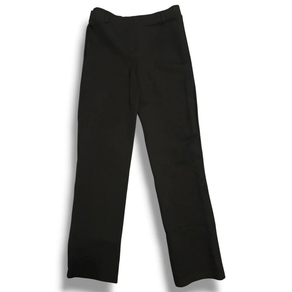 Quince Ultra-Stretch Ponte Straight Leg Pant Black Petite Medium Career Office - Picture 2 of 9